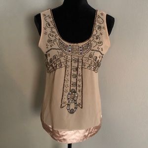 Freeway beige shirt with brown details size M